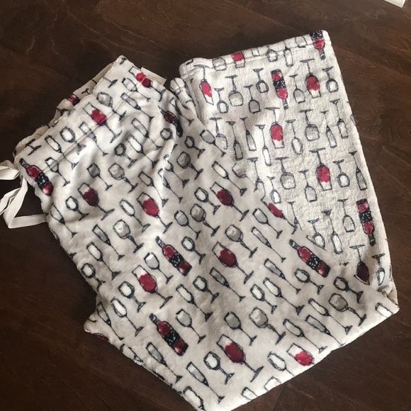Cozy Wine Print Pajama Pants - Picture 1 of 3
